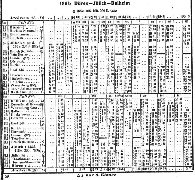 Fahrplan von 1932