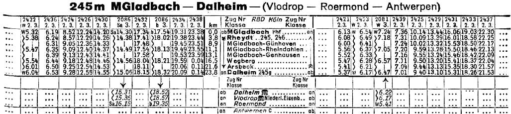 Fahrplan von 1941